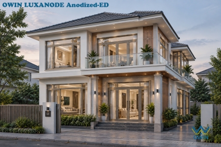 Mặt tiền biệt thự đẹp và vai trò của hệ cửa trong kiến trúc hiện đại.